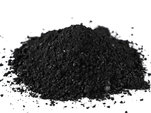 Pile of black mass powder